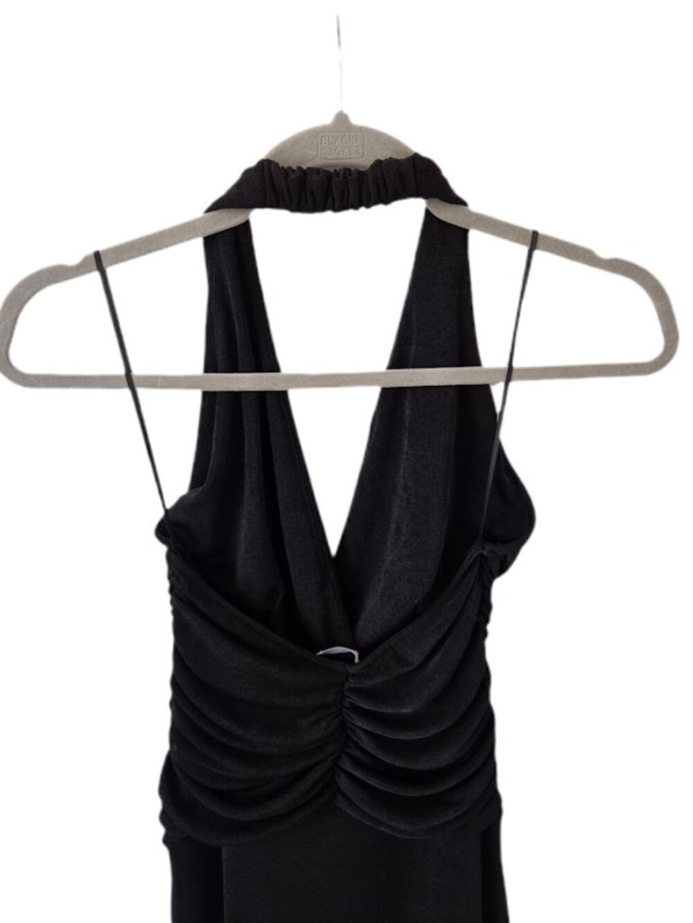 NWT Reformation Everlynn Knit Maxi Dress Halter Black Small - Picture 8 of 11